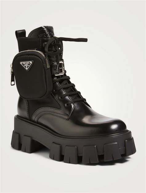 prada black 100ml boots|Prada black platform boots.